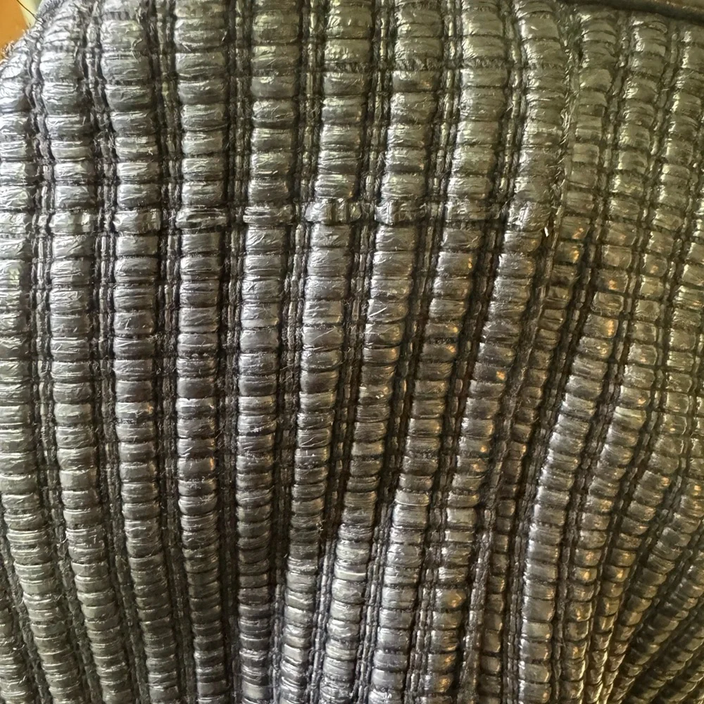 Furla Black and Silver Textured Tote‎ Bag